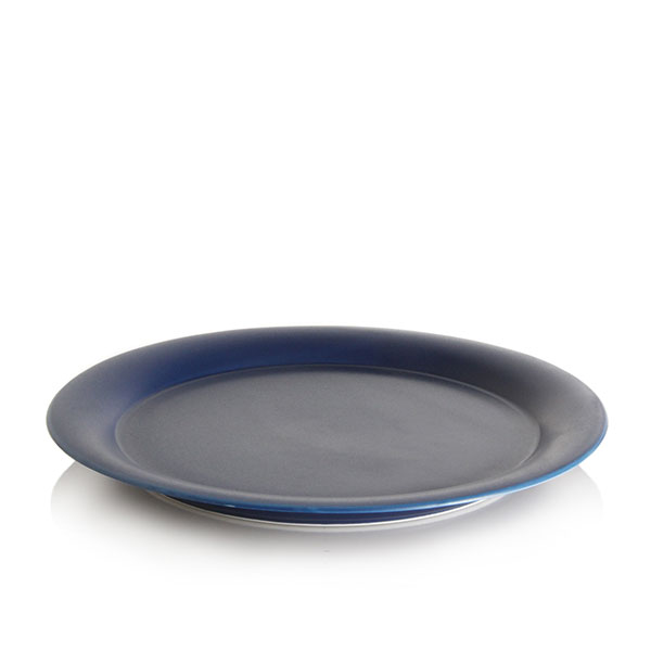 위즈라인 원형 둥근빗면 접시 8인치 블루