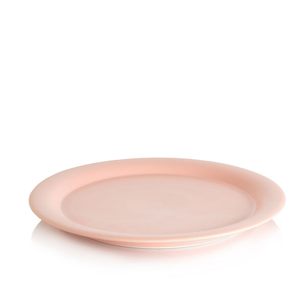 위즈라인 원형 둥근빗면 접시 10인치 핑크